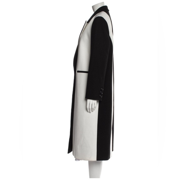 ALICE + OLIVIA Nicola Black and White Colorblock Maxi Coat Size Large NWT - Picture 6 of 7